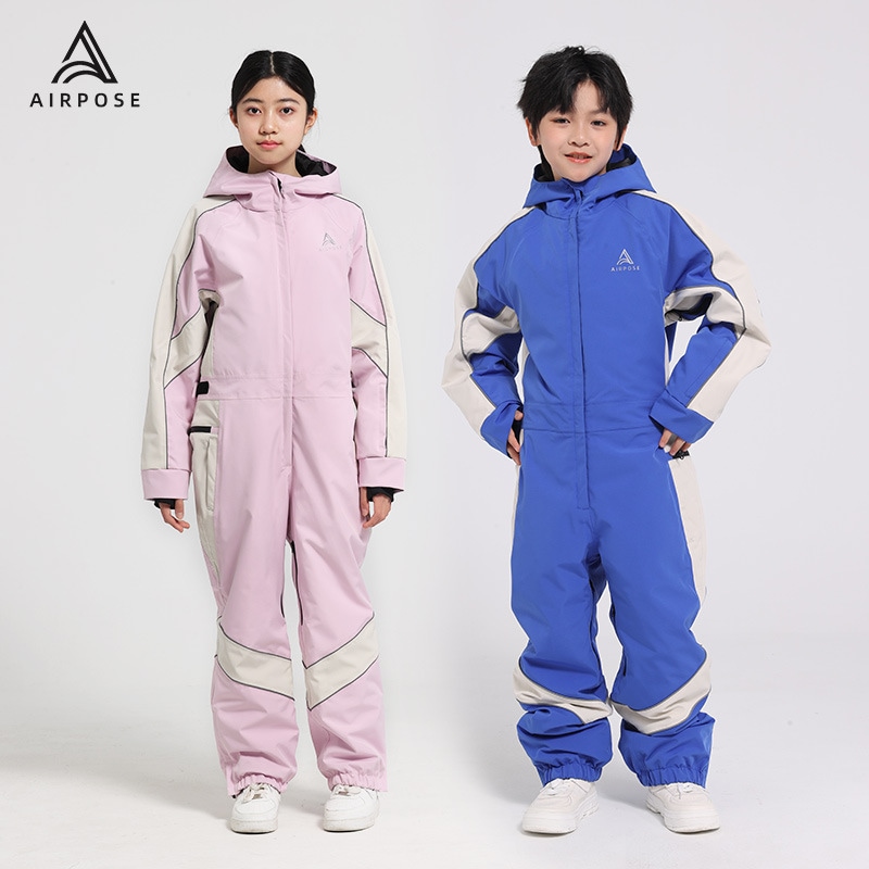 冬の男の子と女の子のための2025子供用ワンピーススキースーツ厚くて暖かいプロ仕様の防水性と防風性