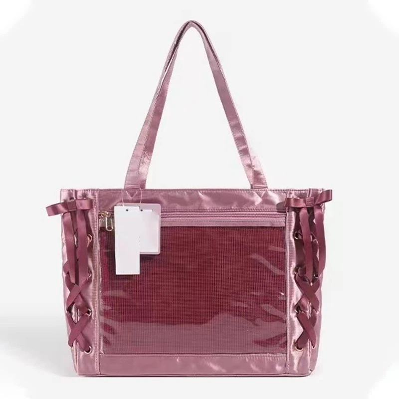 【痛バッグ】地雷系のウェゴリボンペインバッグ2025新しい大容量コミックペインハンドトートバッグ透明2d女性バッグ推しグッズ