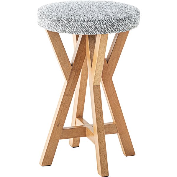 スツール グレー （約W30×D30×H45cm） 完成品