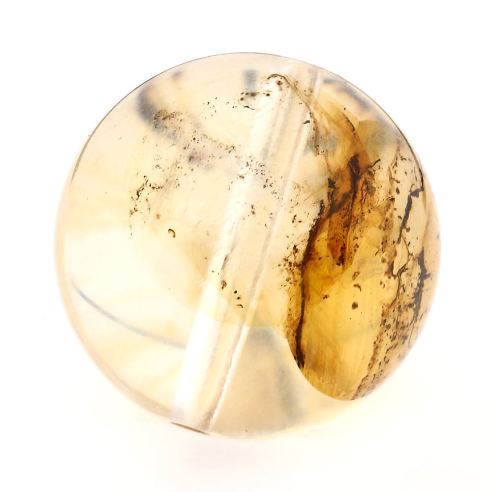 「1点もの 現品」 1粒売り 天然 オーラクォーツ ブラジル産 14mm パワーストーン バラ売り 天然石 パワーストーン ばら売り ビーズ 穴あき 1玉売り アクセサリー パー zz000122-h