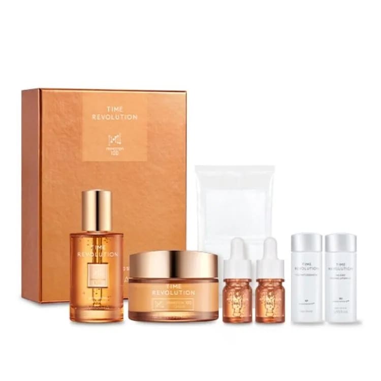 タイムレボリューションプライムステム100 2種企画セット 50ml+(5ml*2EA), 50ml, 30ml*2EA, 29pads :: アンチエイジング / リフティング / ハリ / しわ