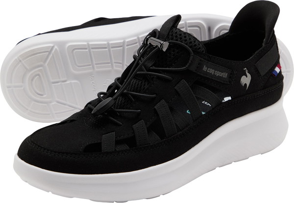 Le coq sportif ルコックスポルティフ LCS マルヌ SS SI さっと履ける/消臭 軽量 LU6SSN25LZ-BKGY サンダル シューズ レディース