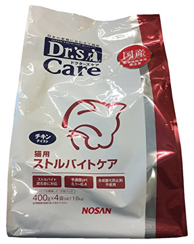 ドクターズケア (Drs CARE) 療法食 猫用 ストルバイトケア チキンテイスト 400g4袋