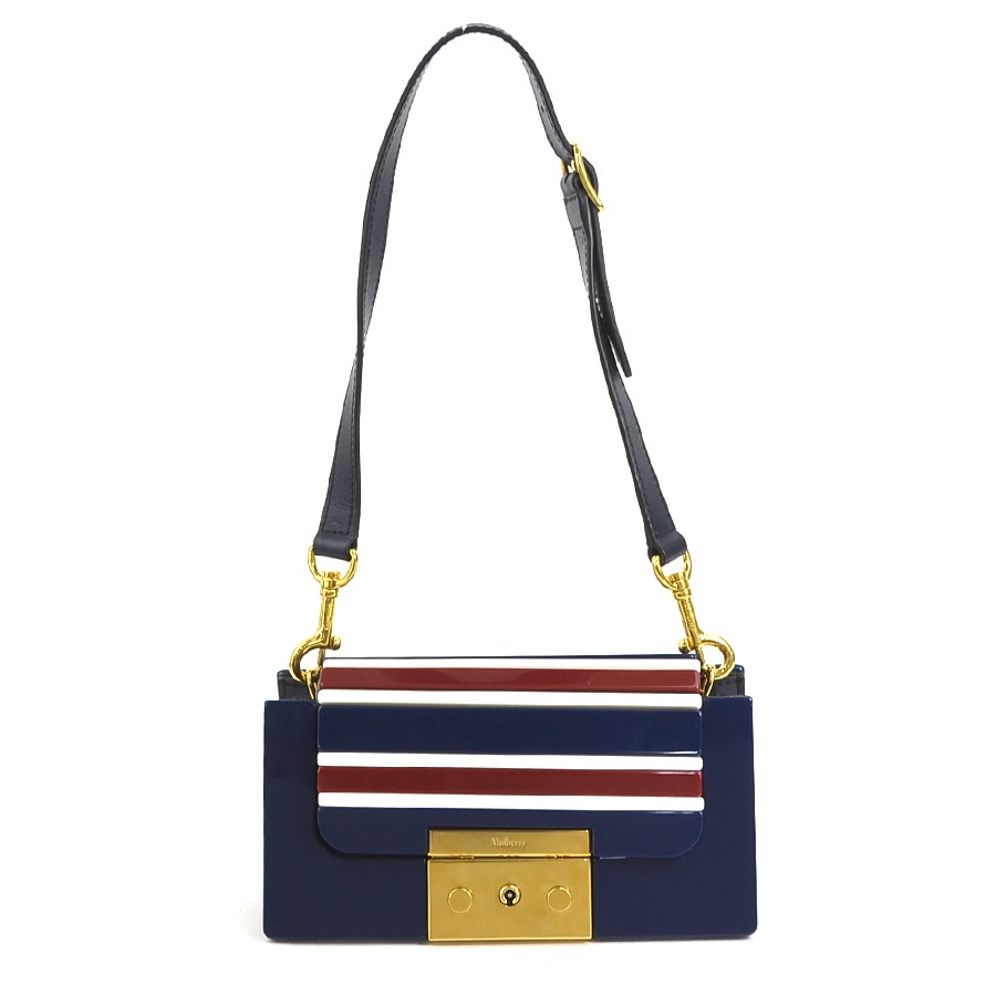Mulberry マルベリー ショルダーバッグ プラスチック/レザー ネイビー×レッド×ホワイト レディース 55683f