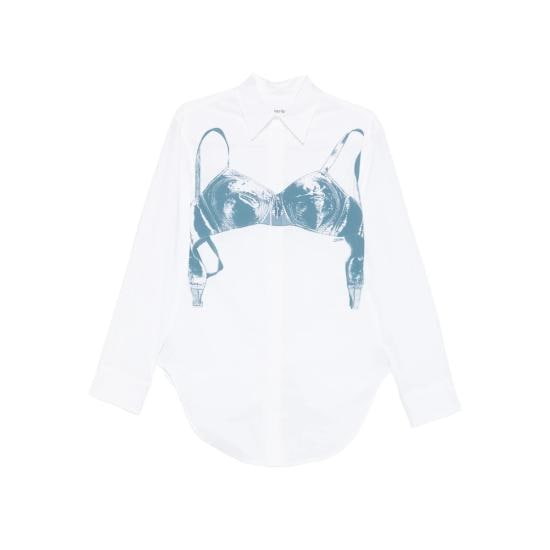 JEAN PAUL GAULTIER Women Shirts ST053 C071 01102 WHITE BLUE