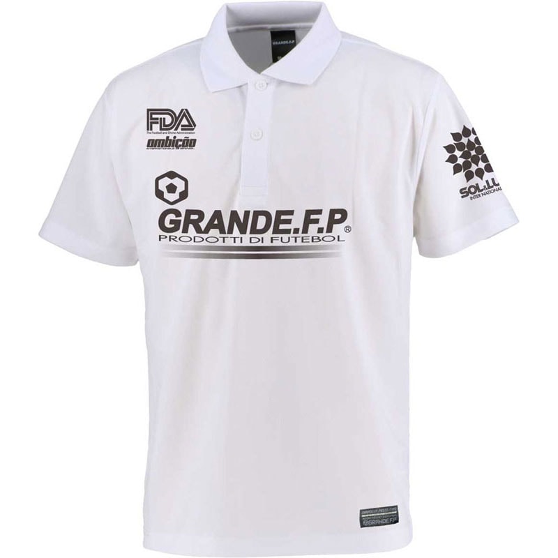 GRANDE.F.P(グランデエフピー) GRANDE.F.P グランデ.エフ.ピー.ハイパーロゴ.ドライメッシュポロ フットサル ポロシャツ (gfph20009-0109)