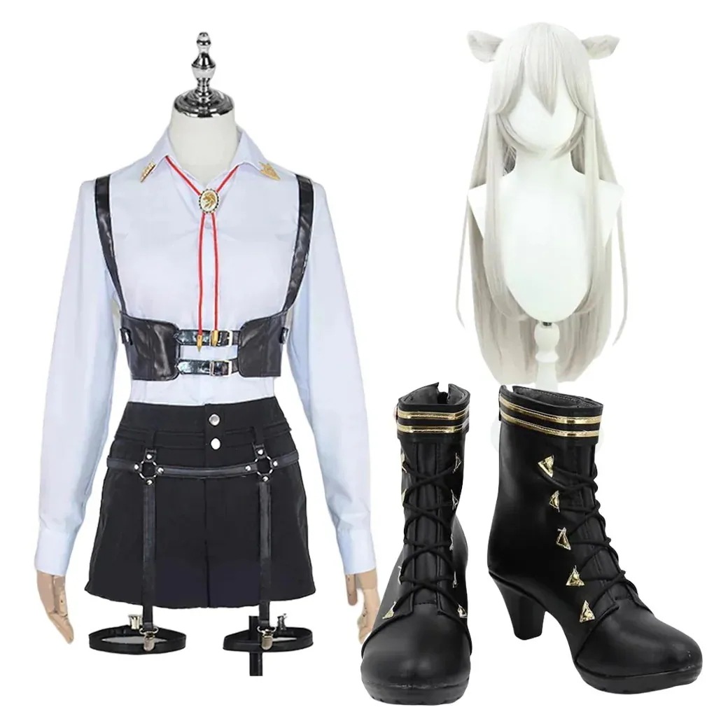 コスプレ衣獅白ぼたんししろぼたんウィッグ靴付きイベントパーティー変演出服クリスマスパーティーまでに制限