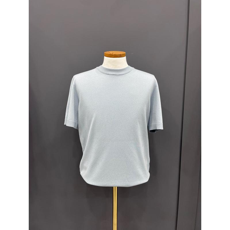 男性 夏 半袖 涼しいブルースカイカラー ニットTシャツOTS009_OD