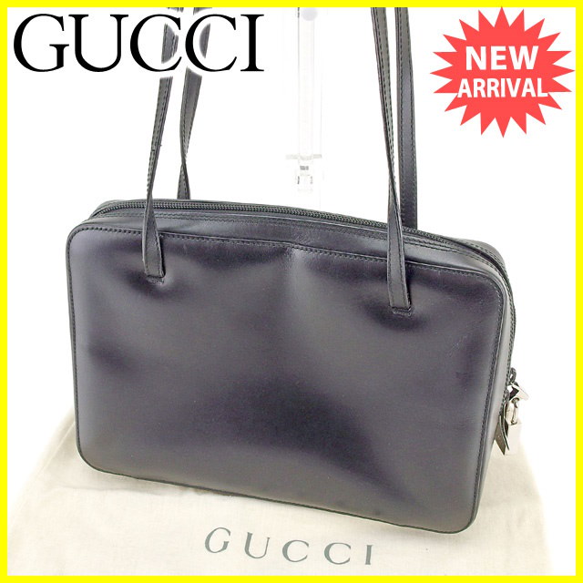 グッチ GUCCI ショルダーバッグ メンズ可 ブラック レザー×スエード 美品 セール 【中古】 T593 . グッチ GUCCI ショルダーバッグ メンズ可 ブラック レザー×スエード 美品 セール 【中古】 T593 .