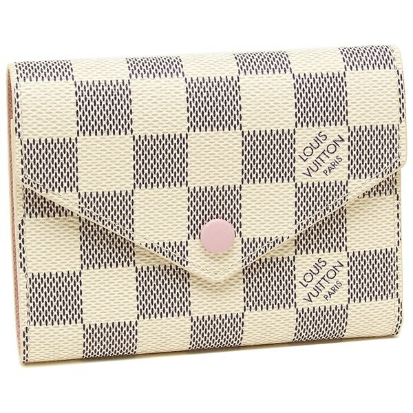 ルイヴィトン 財布 LOUIS VUITTON N64022 ダミエアズール ポルトフォイユヴィクトリーヌ レディース 三つ折り財布 ローズバレリーヌ