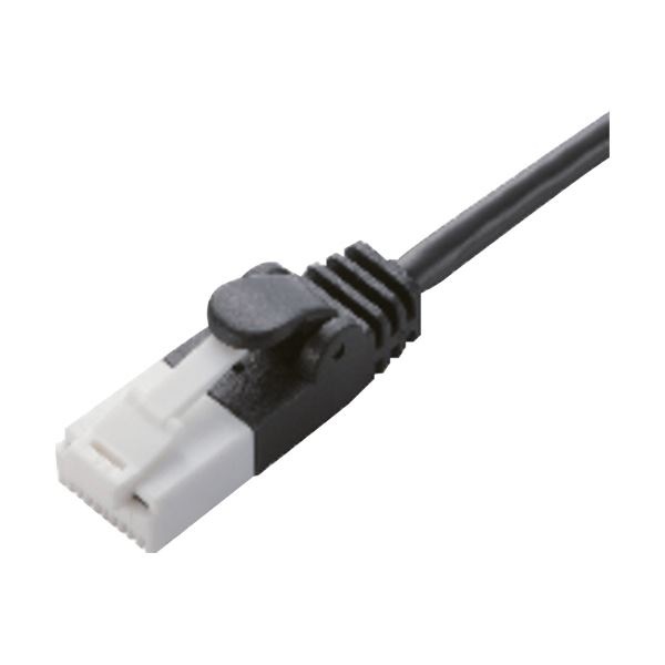 (まとめ) エレコムツメ折れ防止スリムLANケーブル(Cat6) ブラック 3.0m LD-GPST/BK30 1本 (×10セット)