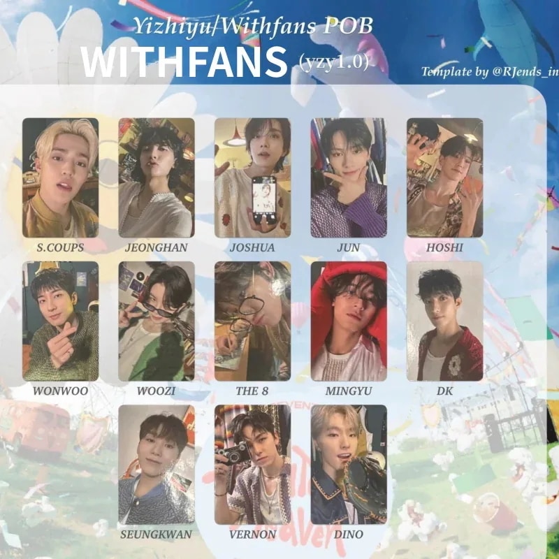 SEVENTEENthMiniHEAVENWITHFANS特典1.0　SEVENTEENTHHEAVENメンバー枚