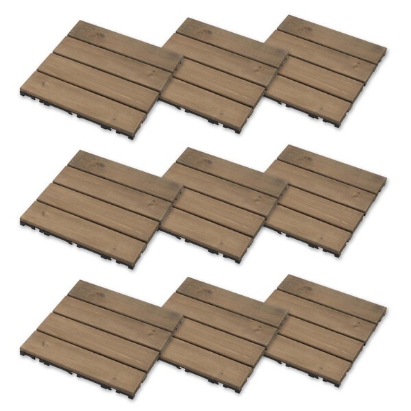 JBG-BWW/9S BU 敷くだけデッキ 天然木 9枚組 メーカー直送