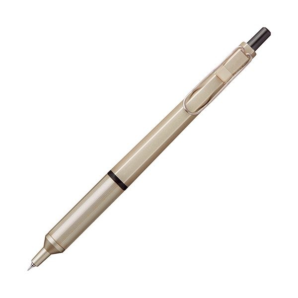 （まとめ）三菱鉛筆 油性ボールペン ジェットストリーム エッジ 0.28mm 黒 （軸色：シャンパンゴールド） SXN100328.25 1本 (×5セット)