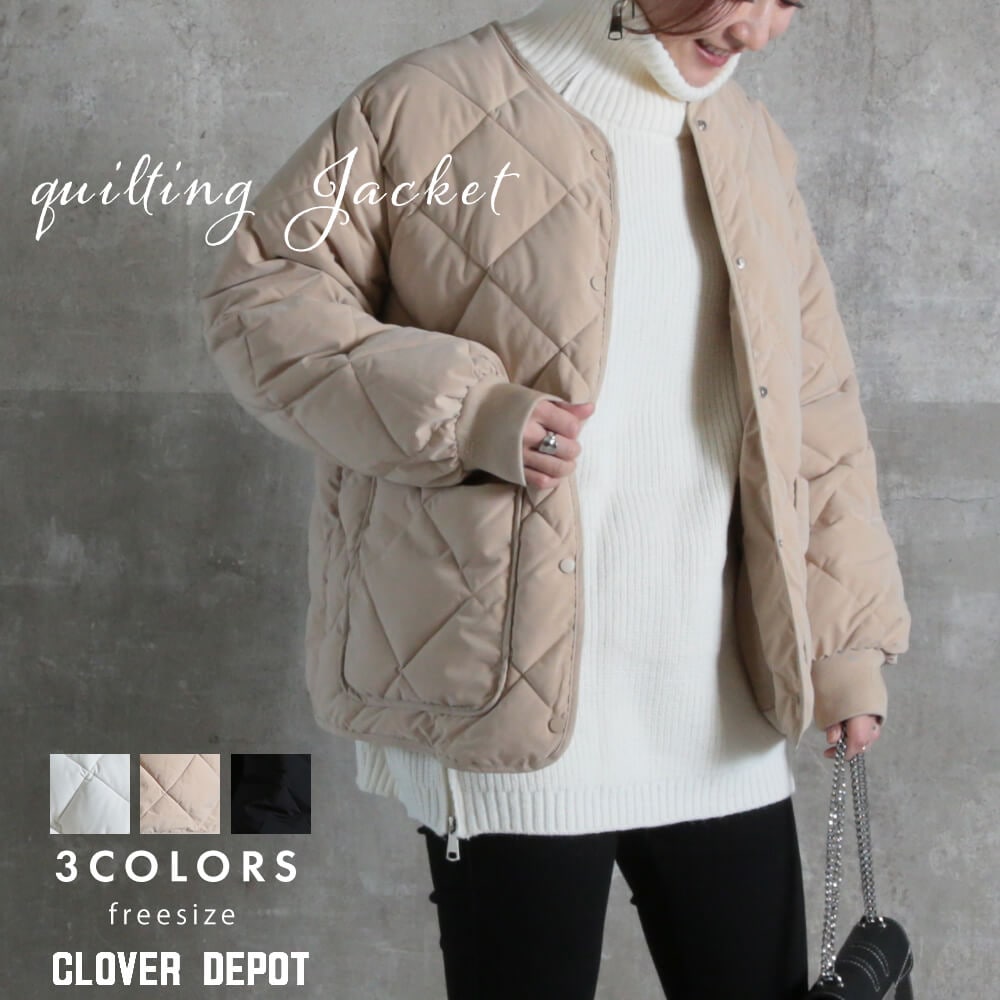 キルティング ジャケット アウター ボア レディース ショート丈 ミドル丈 真冬 ノーカラー キルティングコート 中綿 大きいサイズ 上着 秋 冬 防寒 無地 ブルゾン 50代 40代 30代