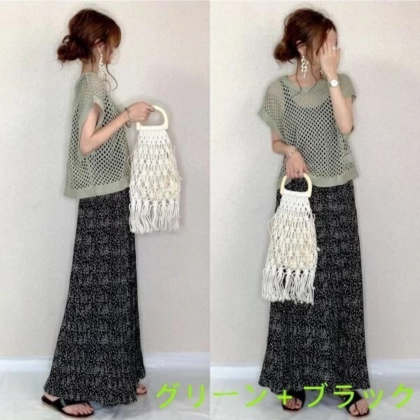 【期間特典】メッシュトップス+タンクワンピースセット 新作 涼やかきれいめ ゆったりパッチワーク シーズン カジュアルブラック スカート 夏 服レディース 春 夏 秋 ロング マキシ ロングワンピー