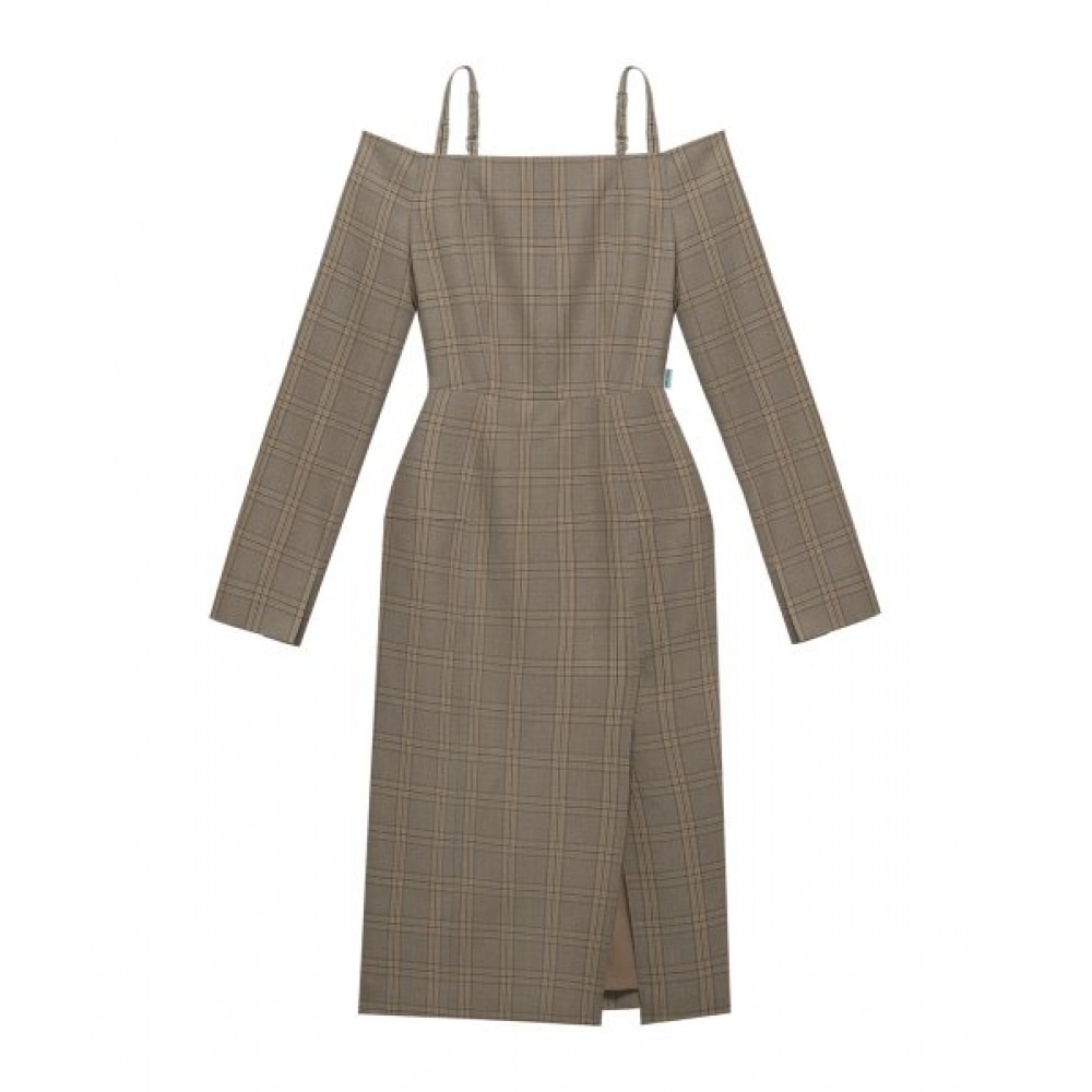 インスタントファンクオフショルダースリムロングドレス 25,237円