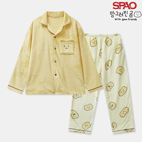 （最終在庫） YURANG 台無しにしなければならないパジャマ 韓国人気 冬のパジャマ キャラクターパジャマ カップルアイテム