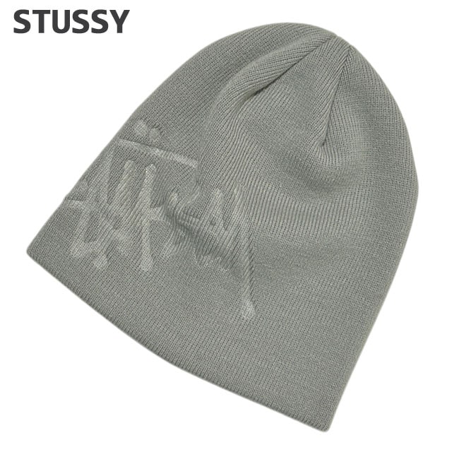 ステューシー STUSSY DEBOSSED BASIC LOGO SKULLCAP ビーニー スカルキャップ ニット キャップ 253-000715-012