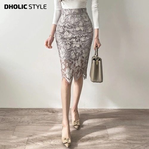 [メガ割りSALE]フラワーレースタイトスカート・p393341 5,860円