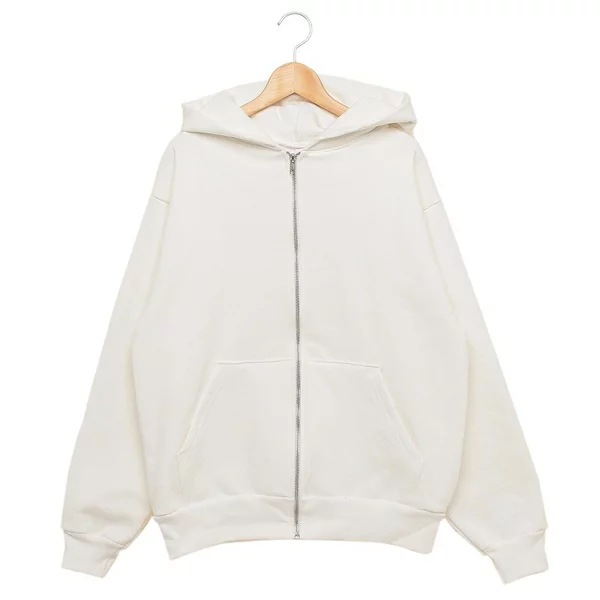 パーカー フーディー フリースジップアップ ホワイト メンズ LosAngeles Apparel HF-10 WHITE