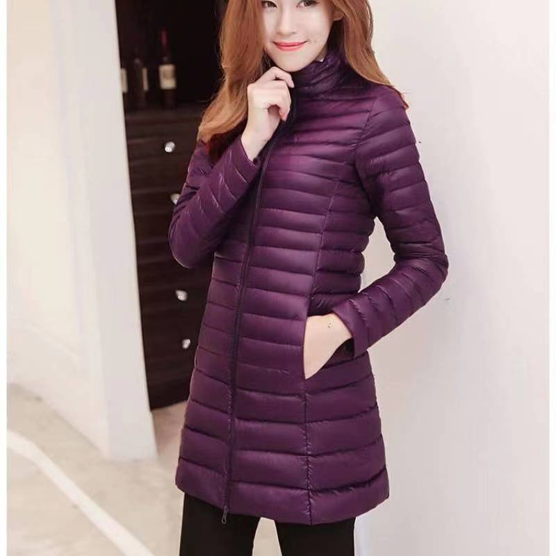 ライトダウン ダウンジャケット ミディアム丈 ダウン ジャケット ダウンコート ロングジャケット 軽量 軽い アウター