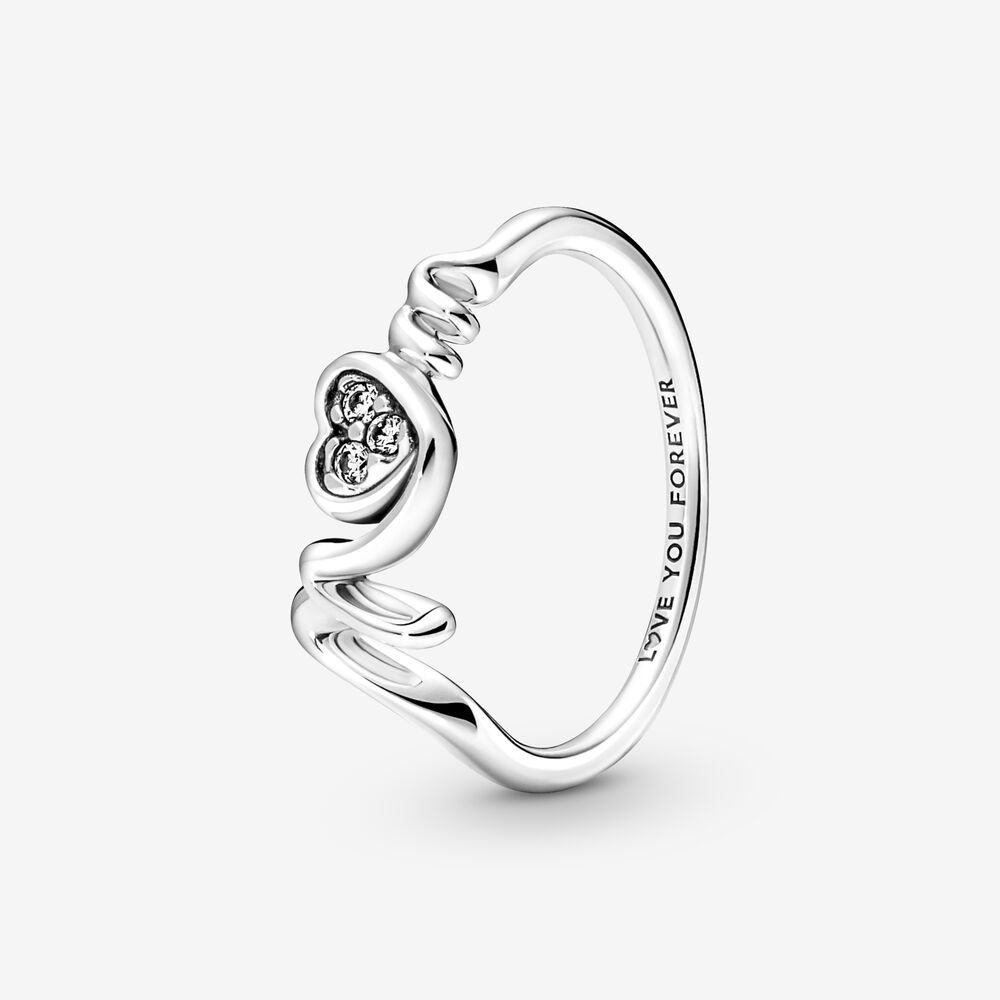 パンドラMum Pavé Heart Ring 191149C01