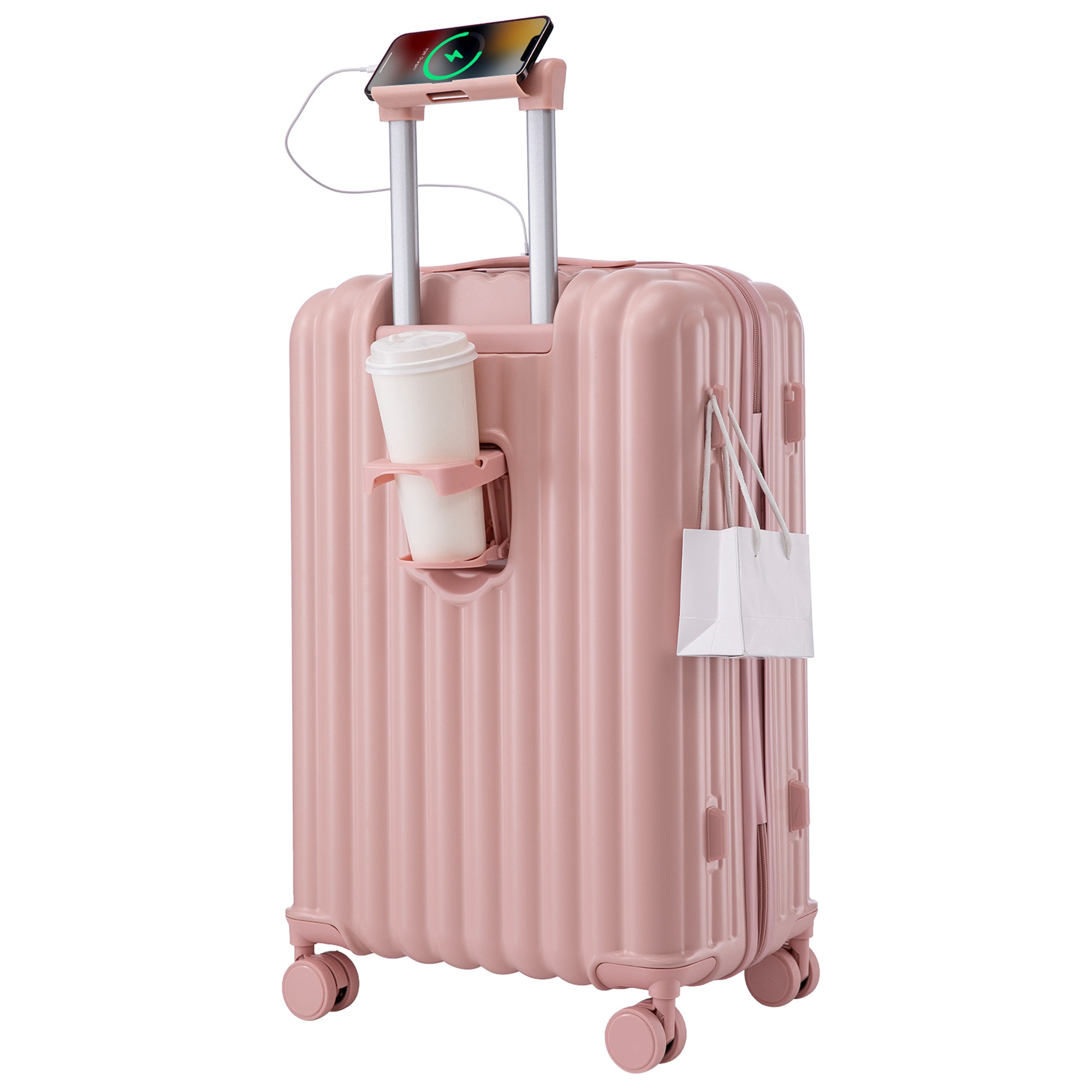 【送.料.無.料！】【国内発送】スーツケース キャリーバッグ キャリーケース Lサイズ 小型 超軽量 ファスナー式 TSAロック搭載 フック機能付き 360度回転 旅行 おしゃれ 人気色