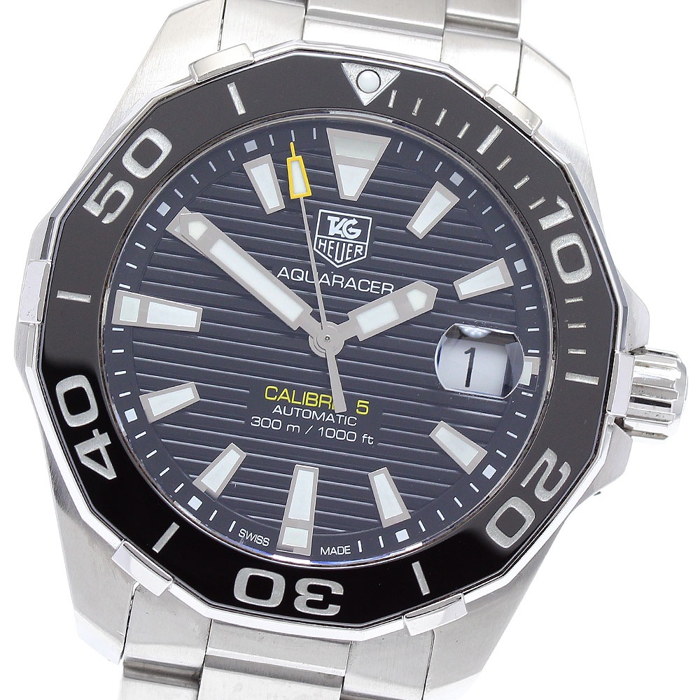 タグホイヤー TAG HEUER WAY211A-0 アクアレーサー キャリバー5 デイト 自動巻き メンズ _891790【中古】