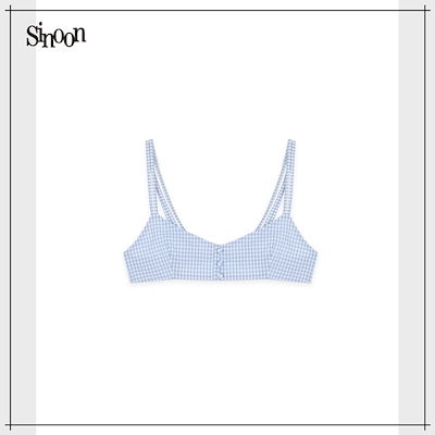【SINOON】 Three Button Layered Bustier (Blue) 正規品