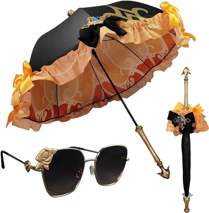 原神 コスプレ道具 武器 ナヴィア 傘 めがね Navia グッズ キャラクター 仮装 コスチューム小物 漫遊展 撮影 コレクション 学園祭