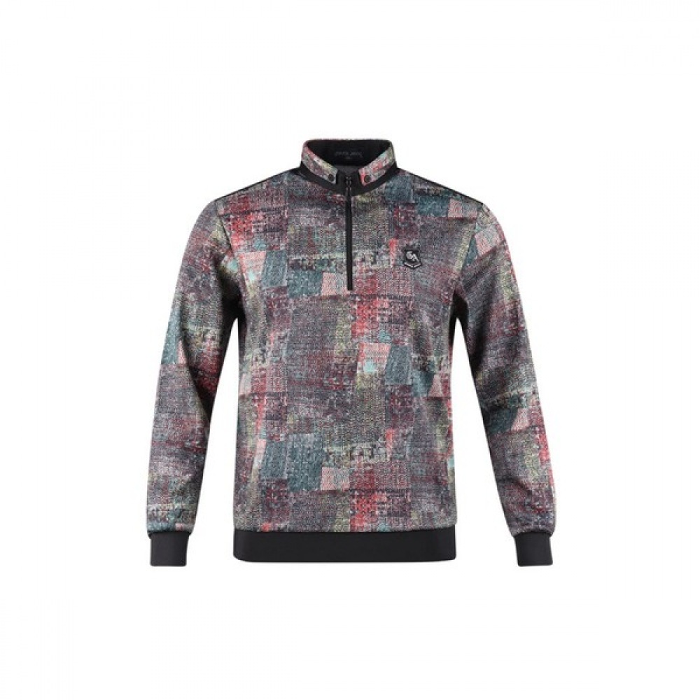 (ラックスゴルフ) ラックスゴルフグッドマンメンズハイネックハーフジップアップ長袖ゴルフシャツ YG3A418