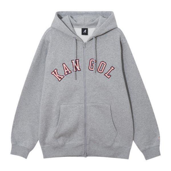 フードジップアップ CQK KRFC-ZU51410MY レター ジップアップ 5141 メランジグレー