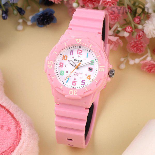 LRW-200H-4B2 回転ベゼル 子供 キッズ 学生 カジュアル 女の子 ウレタン 腕時計 d