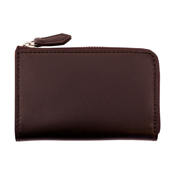 ボックスカーフ L字ファスナー コインケース【ダークブラウン】本革 小銭入れ NC1501E