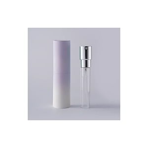 アトマイザー ポータブル グラデーション 8ml（150160回）ガラス製 携帯用 液漏れ防止 クイックスプレー 回転パターン フレッシュナー/純露/除菌水/化粧水用 (Purple)