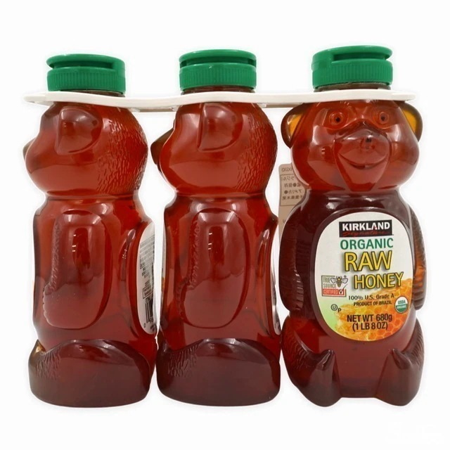 【タイムセール】KS オーガニックハチミツ ベアージャグ 680g x 3本 コストコ　【まとめ買い推奨品】