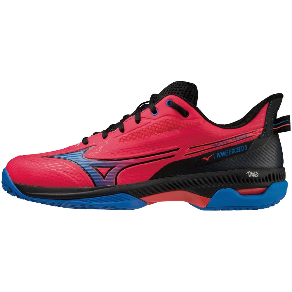 ミズノ 61GB231263270 ユニセックス テニスシューズ ウエーブエクシード 5 OC（コーラル×ブルー×ブラック・サイズ：27.0cm） 61GB231263270