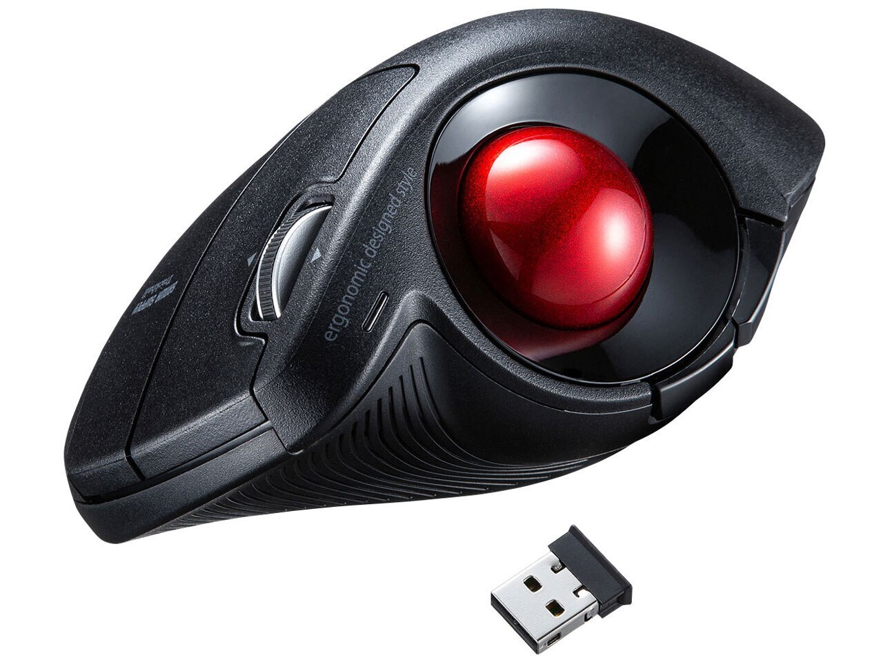 MA-WTB178BK ワイヤレスエルゴトラックボール マウス