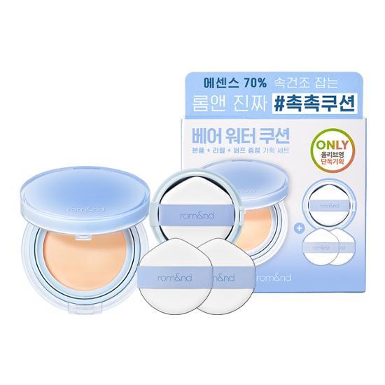 【1+1+α】ベアー ウォーター クッションファンデーション SPF38 PA++++ 4色 クッションファンデ (本品＋レフィル＋パフ2個) 秋冬におすすめ エッセンス70% 乾燥する季節にピッタリ