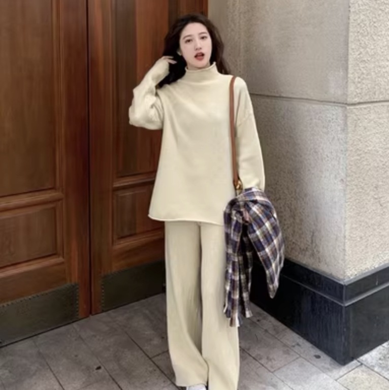トップス ボトムス パンツ ニットソー セーター ワイドパンツ 長袖 かわいい 大人可愛い きれいめ シンプル カジュアル 大人 上品 おしゃれ お洒落 大人女子 こなれ感 個性的 主役級 存在感