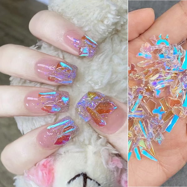 ◆①クリスタルストーン◆ネイル用ストーン クリスタル オーロラ 詰め合わせ22袋 Qoo10] ネイルパーツ氷ストーンラインストーンジェ