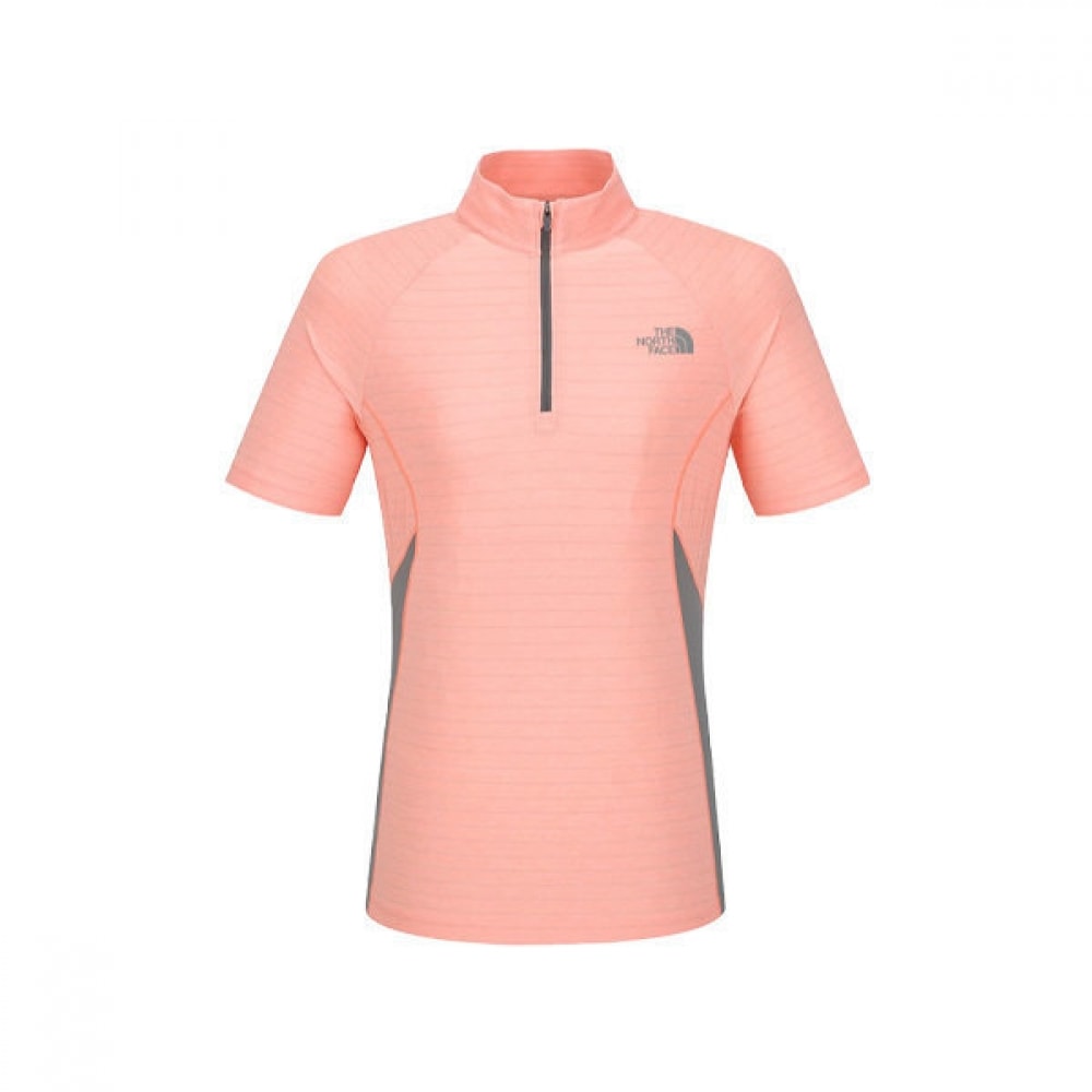 ノースフェイス女性用プロテクション S/S ジップ Tシャツ T7KJ31B-COR