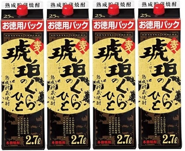 【送料無料】若松酒造 琥珀の蔵人 25度 2700ml 2.7L1ケース/4本【北海道東北四国九州沖縄県は必ず送料がかかります】 8,428円