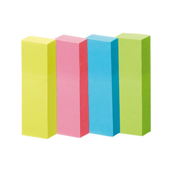 TANOSEE 強粘着ふせん5015mm ビビッドカラー4色 1セット(60冊:20冊3パック)