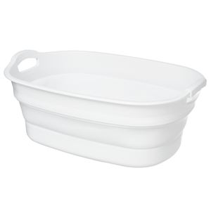 8個セット 折りたたみ バケツ 23L ホワイト 日本製 コンパクト 携帯便利 ソフトタブ ワイド アウトドア 洗濯かご