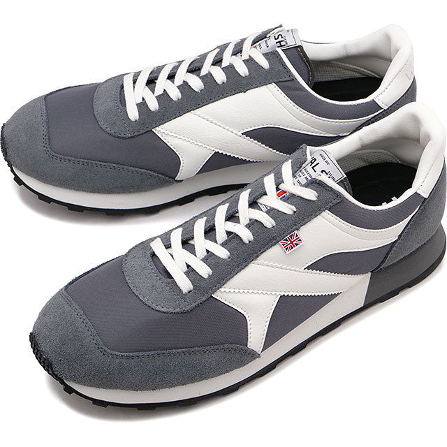 ウォルシュ WALSH スニーカー トルネード-T [TOR24471] メンズ・レディース 靴 英国製 クラシック レトロランニングシューズ GREY/WHITE 正規取扱店