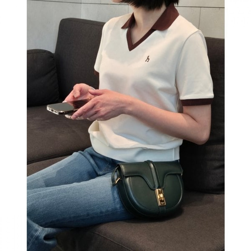 [25SS] VネックカラーショートスリーブピケTシャツアイボリー HSTS5B903IV