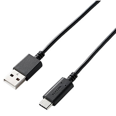 他サイト： エレコム USB2.0ケーブル A to C 準拠 0.5m 3A（ブラック） MPAAC05BKの商品画像