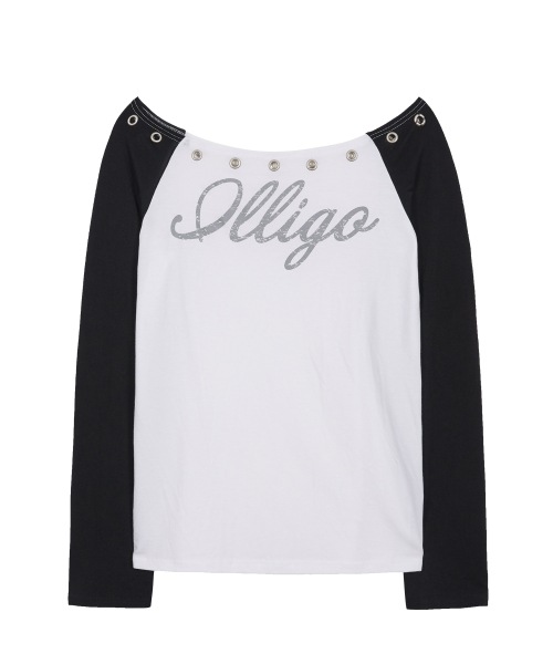 【ILLIGO】 Raglan Off-Shoulder Long Sleeve Black 正規品